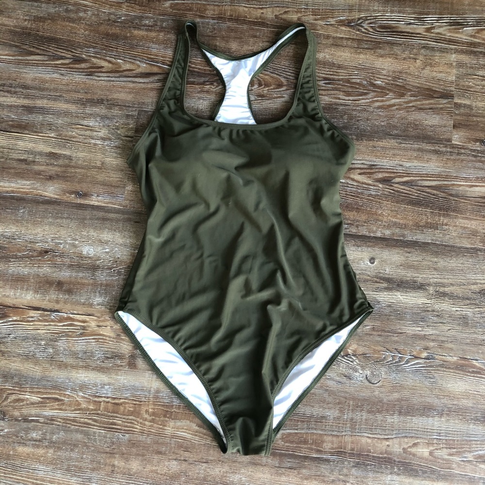 Olive green one piece NWT